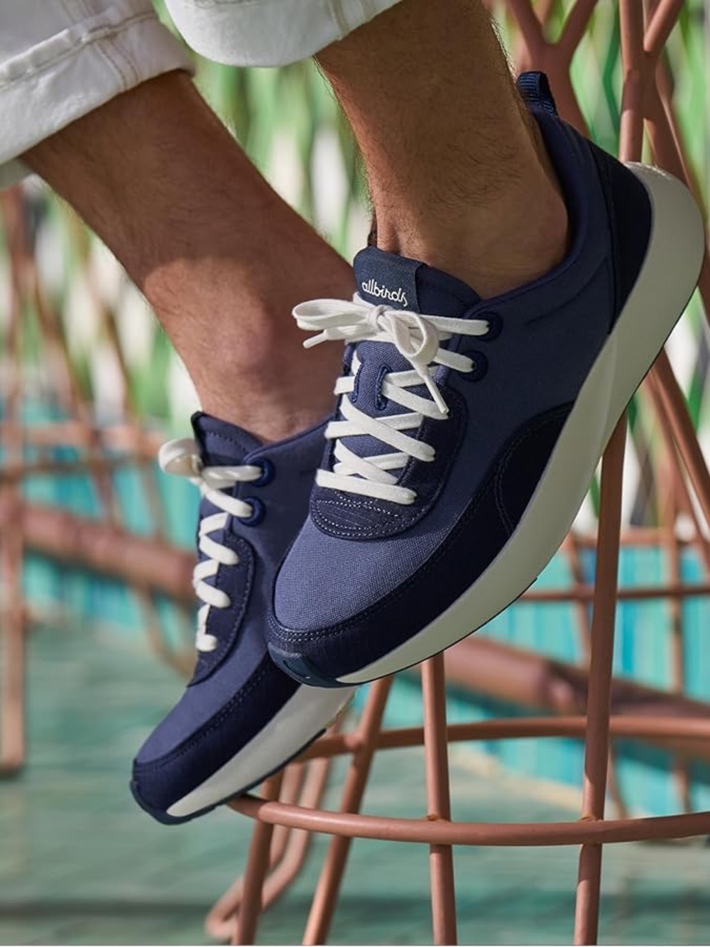 Allbirds Courier Navy and White Casual Lace-Up Sneakers 9